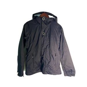 Bonfire Snowboarding Company Women’s Rainier Jacket Black Zip Hooded Size Medium